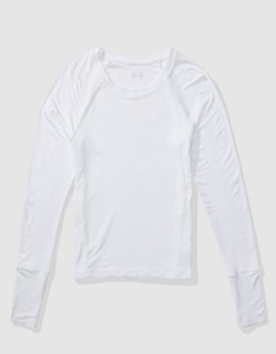 OFFLINE By Aerie Thumbs Up Fitted Ribbed T-Shirt