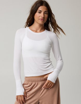 OFFLINE By Aerie Thumbs Up Fitted Ribbed T-Shirt