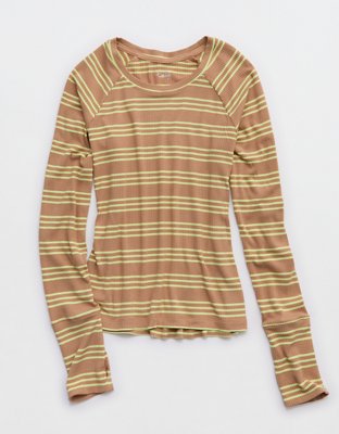 OFFLINE By Aerie Thumbs Up Fitted Ribbed T-Shirt