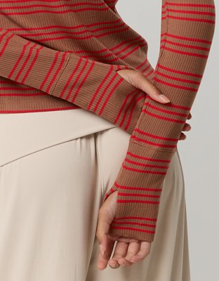 OFFLINE By Aerie Thumbs Up Fitted Ribbed T-Shirt