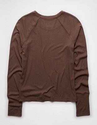 OFFLINE By Aerie Thumbs Up Fitted Ribbed T-Shirt