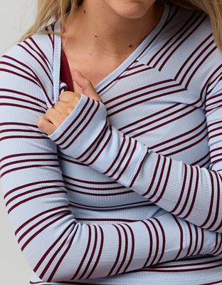 OFFLINE By Aerie Thumbs Up Fitted Ribbed T-Shirt