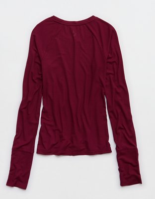 OFFLINE By Aerie Thumbs Up Fitted Ribbed T-Shirt