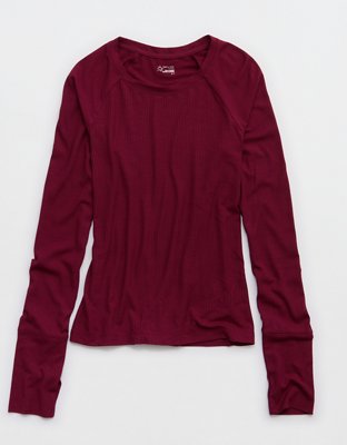 OFFLINE By Aerie Thumbs Up Fitted Ribbed T-Shirt