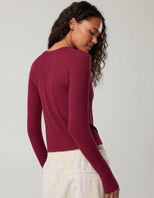 OFFLINE By Aerie Thumbs Up Fitted Ribbed T-Shirt