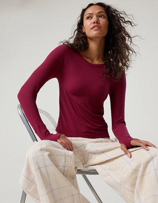 OFFLINE By Aerie Thumbs Up Fitted Ribbed T-Shirt