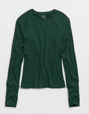 OFFLINE By Aerie Thumbs Up Fitted Ribbed T-Shirt