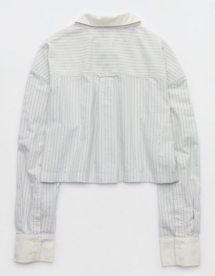 OFFLINE By Aerie Cropped Button Up Shirt
