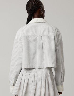 OFFLINE By Aerie Cropped Button Up Shirt