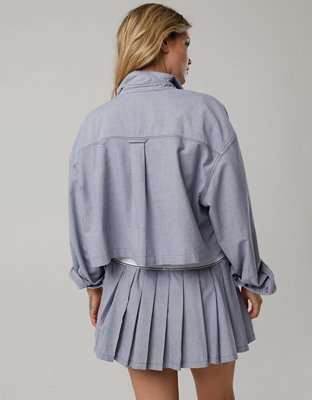 OFFLINE By Aerie Cropped Button Up Shirt