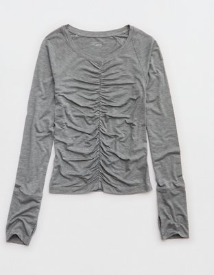 OFFLINE By Aerie Thumbs Up Ruched Long Sleeve T-Shirt