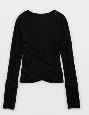 OFFLINE By Aerie Thumbs Up Ruched Long Sleeve T-Shirt