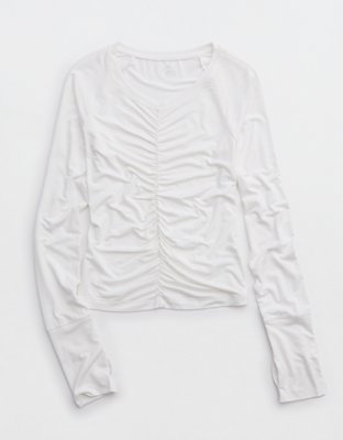 OFFLINE By Aerie Thumbs Up Ruched Long Sleeve T-Shirt