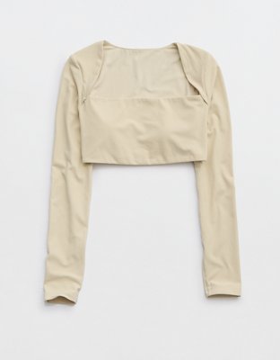OFFLINE By Aerie Real Me XTRA Ribbed Long Sleeve Bra Top