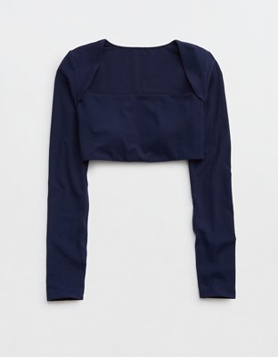 OFFLINE By Aerie Real Me XTRA Ribbed Long Sleeve Bra Top