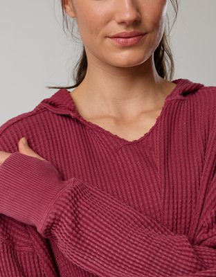 OFFLINE By Aerie Wow! Waffle Hoodie