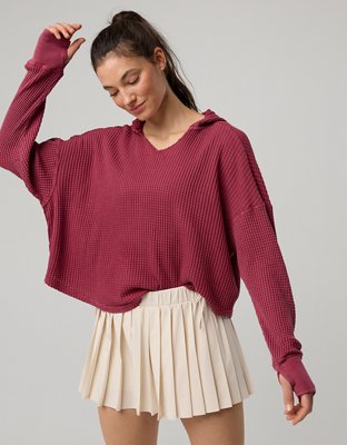 OFFLINE By Aerie Wow! Waffle Hoodie