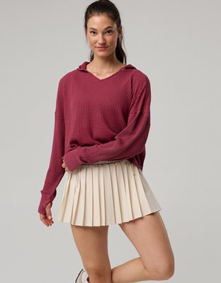 OFFLINE By Aerie Wow! Waffle Hoodie