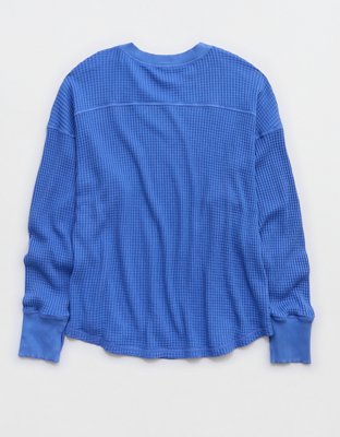 OFFLINE By Aerie Wow! Waffle Notch Neck Long Sleeve T-Shirt