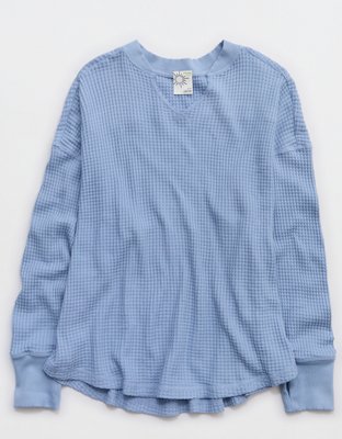 OFFLINE By Aerie Wow! Waffle Notch Neck Long Sleeve T-Shirt