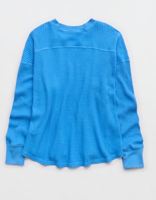 OFFLINE By Aerie Wow! Waffle Notch Neck Long Sleeve T-Shirt
