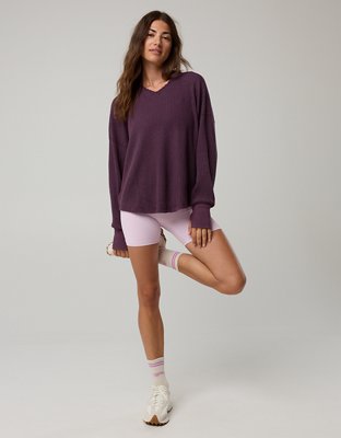 OFFLINE By Aerie Wow! Waffle Notch Neck Long Sleeve T-Shirt