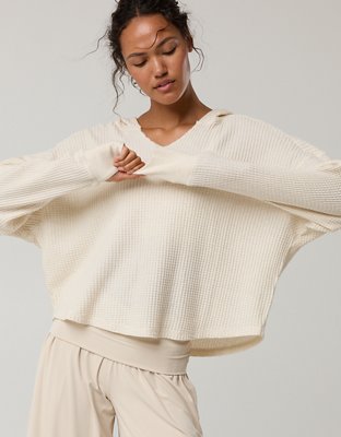 OFFLINE By Aerie Wow! Waffle Hoodie