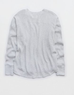 OFFLINE By Aerie Wow! Waffle Notch Neck Long Sleeve T-Shirt
