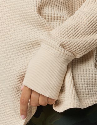 OFFLINE By Aerie Wow! Waffle Notch Neck Long Sleeve T-Shirt