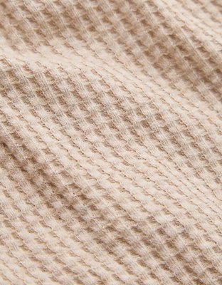 OFFLINE By Aerie Wow! Waffle Notch Neck Long Sleeve T-Shirt