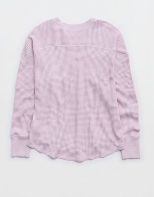 OFFLINE By Aerie Wow! Waffle Notch Neck Long Sleeve T-Shirt