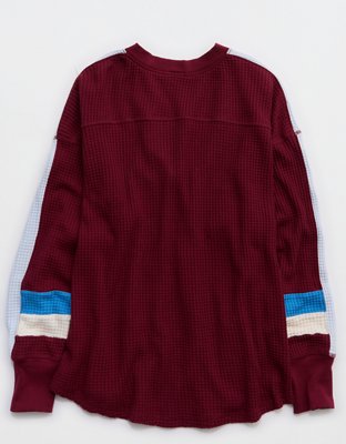 OFFLINE By Aerie Wow! Waffle Notch Neck Long Sleeve T-Shirt