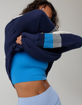 OFFLINE By Aerie Wow! Waffle Notch Neck Long Sleeve T-Shirt