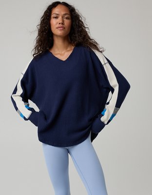 OFFLINE By Aerie Wow! Waffle Notch Neck Long Sleeve T-Shirt