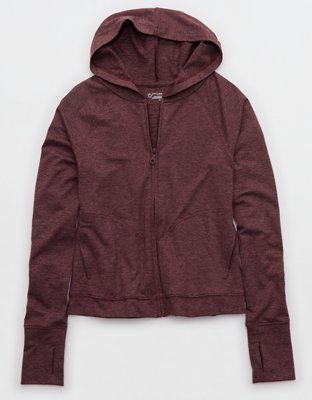 Женские худи Offline By Aerie Weekend Away Full Zip, цвет: Королевский синий ягодный — фото 4