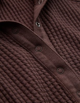 OFFLINE By Aerie Wow! Waffle Mockneck Long Sleeve T-Shirt