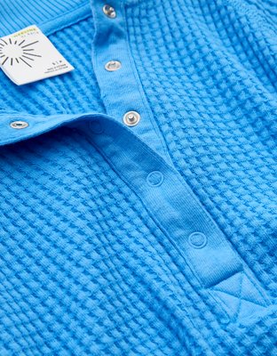 OFFLINE By Aerie Wow! Waffle Mockneck Long Sleeve T-Shirt