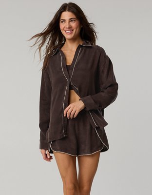 OFFLINE By Aerie You're So Smooth Button Up Shirt