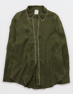 OFFLINE By Aerie You're So Smooth Button Up Shirt