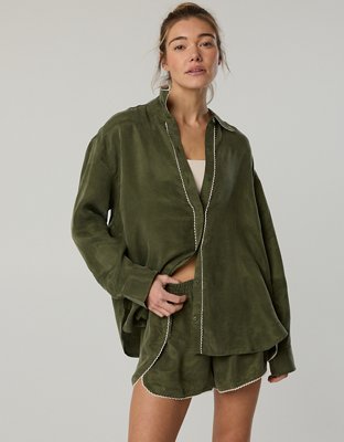 OFFLINE By Aerie You're So Smooth Button Up Shirt