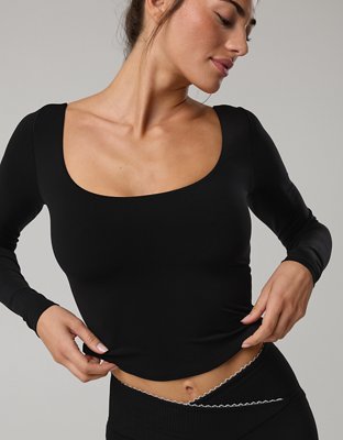 OFFLINE By Aerie Real Me Double Scoop Long Sleeve T-Shirt