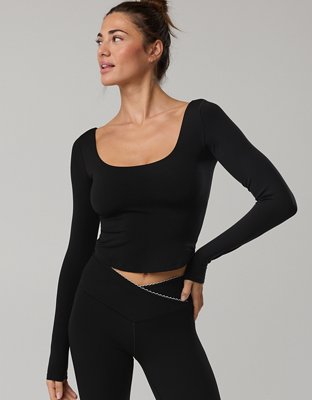 OFFLINE By Aerie Real Me Double Scoop Long Sleeve T-Shirt