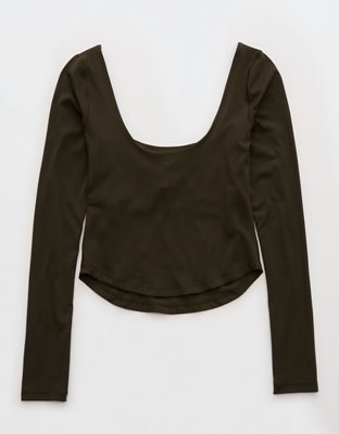 OFFLINE By Aerie Real Me Double Scoop Long Sleeve T-Shirt