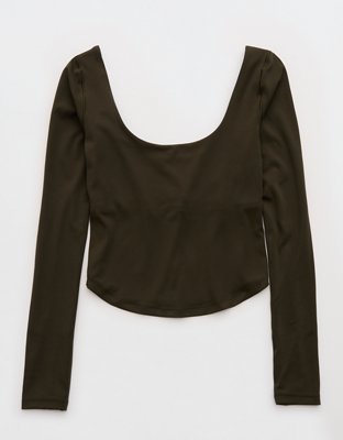 OFFLINE By Aerie Real Me Double Scoop Long Sleeve T-Shirt