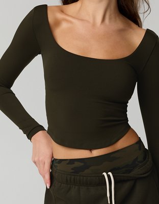 OFFLINE By Aerie Real Me Double Scoop Long Sleeve T-Shirt