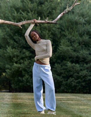 OFFLINE By Aerie Thumbs Up Long Sleeve Turtleneck Shirt | OFFLINE