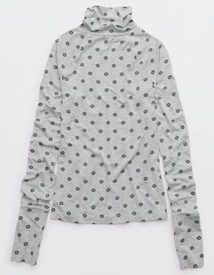 OFFLINE By Aerie Thumbs Up Long Sleeve Turtleneck Shirt