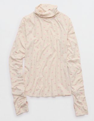 OFFLINE By Aerie Thumbs Up Long Sleeve Turtleneck Shirt