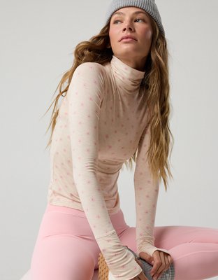 OFFLINE By Aerie Thumbs Up Long Sleeve Turtleneck Shirt