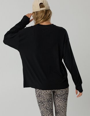 OFFLINE By Aerie Let's Stretch Long Sleeve Boyfriend T-Shirt